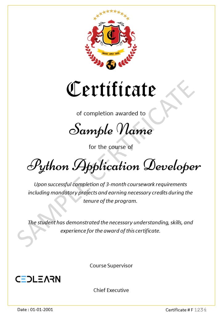 Python Application Developer Certificate